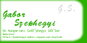 gabor szephegyi business card